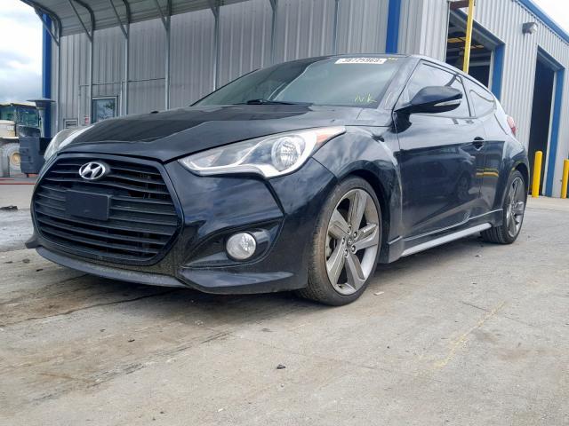 KMHTC6AE5DU108755 - 2013 HYUNDAI VELOSTER T BLACK photo 2