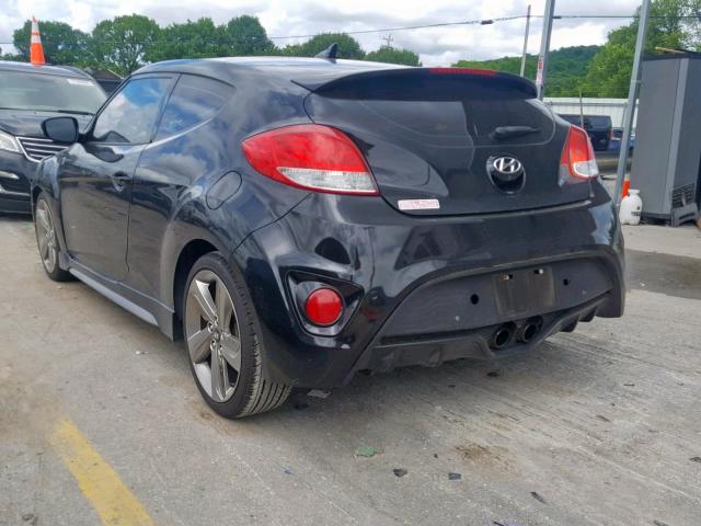 KMHTC6AE5DU108755 - 2013 HYUNDAI VELOSTER T BLACK photo 3