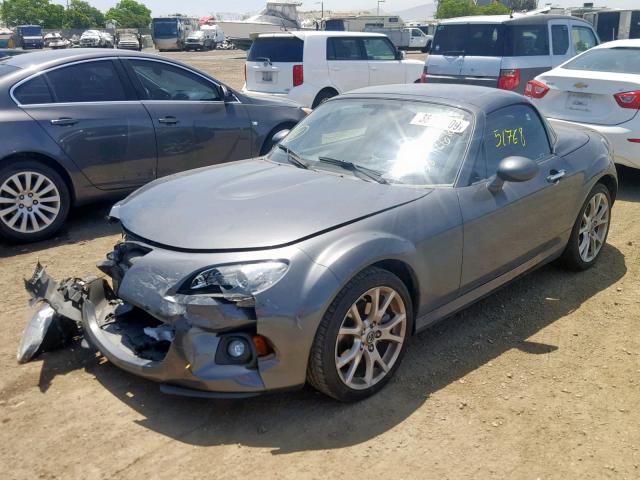 JM1NC2PF2E0233694 - 2014 MAZDA MX-5 MIATA GRAY photo 2