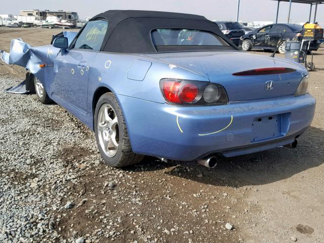 JHMAP11433T006707 - 2003 HONDA S2000 BLUE photo 3