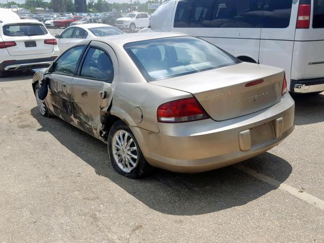 1C3EL46X13N560694 - 2003 CHRYSLER SEBRING LX GOLD photo 3