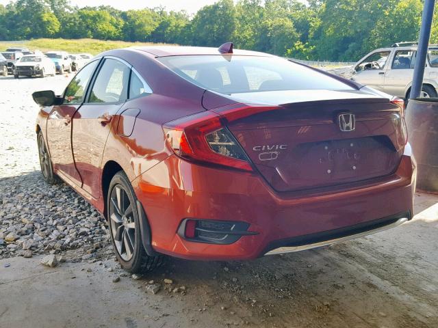 JHMFC1F71KX013022 - 2019 HONDA CIVIC EXL ORANGE photo 3