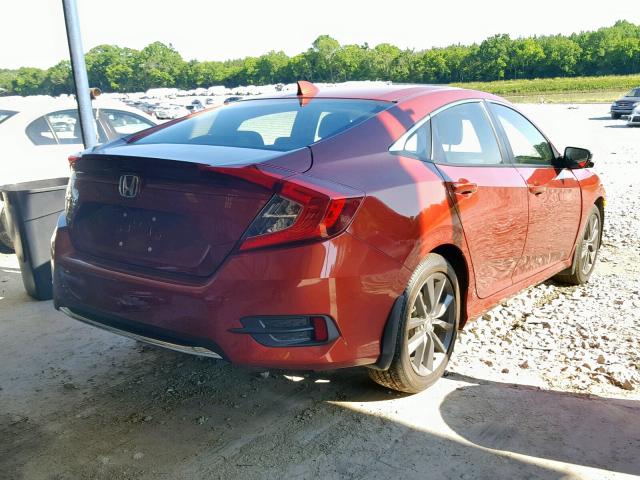 JHMFC1F71KX013022 - 2019 HONDA CIVIC EXL ORANGE photo 4