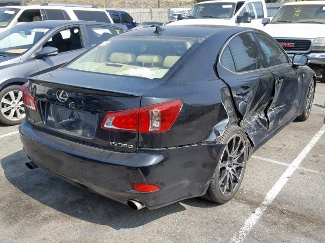 JTHBE262675015449 - 2007 LEXUS IS 350 BLACK photo 4