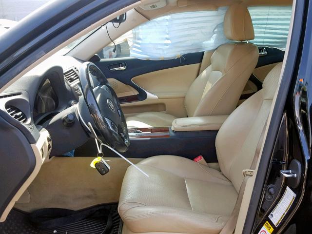 JTHBE262675015449 - 2007 LEXUS IS 350 BLACK photo 5