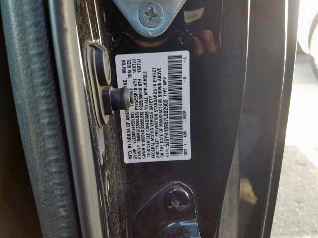 5J6YH18957L002902 - 2007 HONDA ELEMENT SC BLACK photo 10