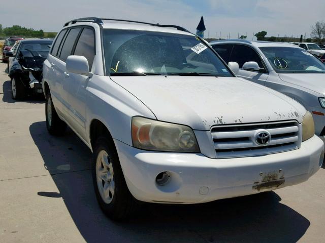 JTEGP21A350061892 - 2005 TOYOTA HIGHLANDER WHITE photo 1