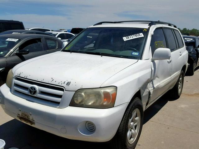 JTEGP21A350061892 - 2005 TOYOTA HIGHLANDER WHITE photo 2