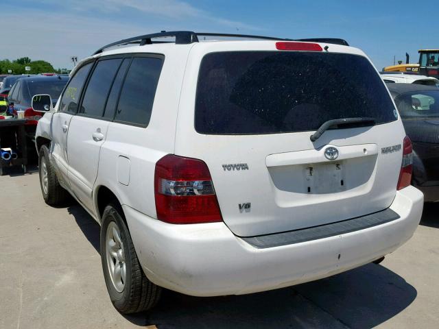 JTEGP21A350061892 - 2005 TOYOTA HIGHLANDER WHITE photo 3