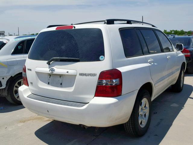 JTEGP21A350061892 - 2005 TOYOTA HIGHLANDER WHITE photo 4