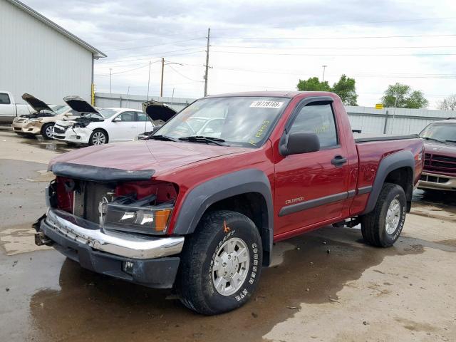 1GCDT146748161742 - 2004 CHEVROLET COLORADO RED photo 2