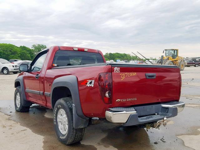 1GCDT146748161742 - 2004 CHEVROLET COLORADO RED photo 3