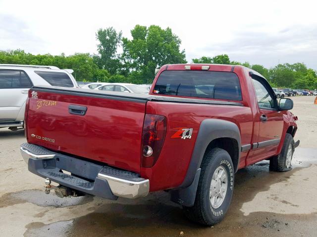 1GCDT146748161742 - 2004 CHEVROLET COLORADO RED photo 4