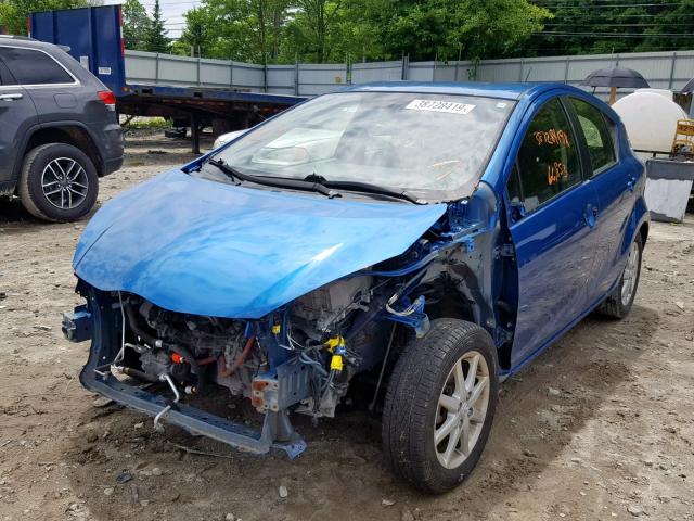 JTDKDTB39D1540291 - 2013 TOYOTA PRIUS C BLUE photo 2