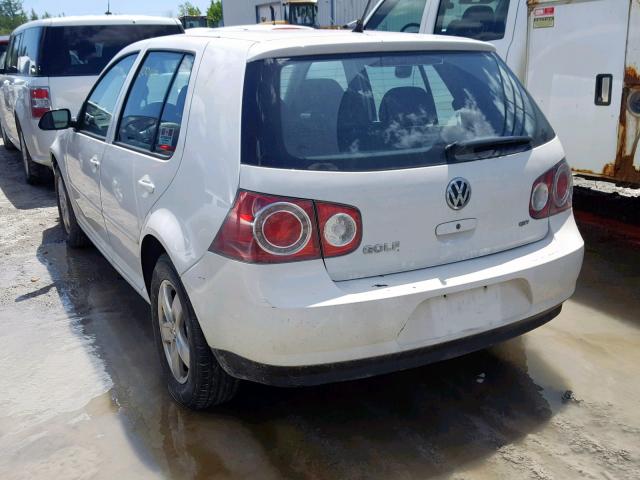 9BWEL4BE1A4003681 - 2010 VOLKSWAGEN CITY GOLF WHITE photo 3