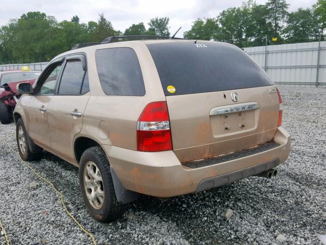 2HNYD18621H533321 - 2001 ACURA MDX TOURIN GOLD photo 3