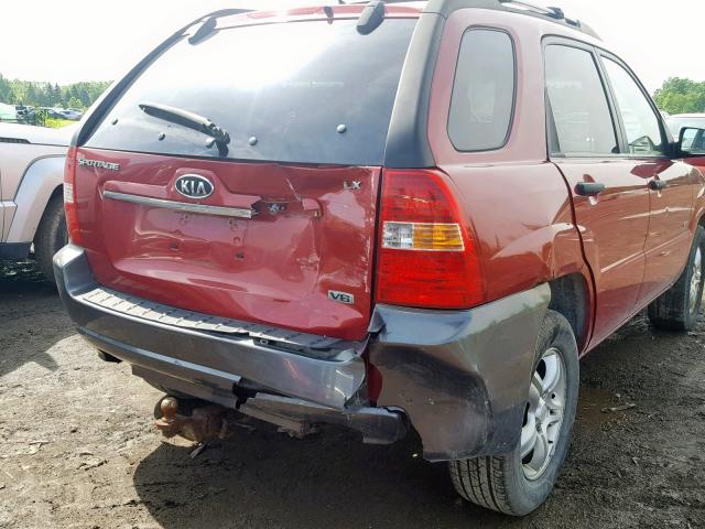 KNDJE723877440121 - 2007 KIA SPORTAGE E RED photo 9