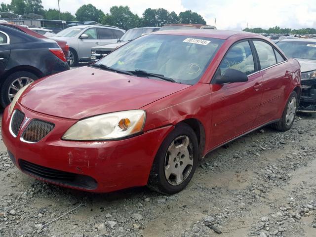 1G2ZF55B264180567 - 2006 PONTIAC G6 SE RED photo 2