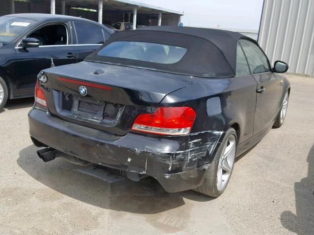 WBAUN7C53BVM25184 - 2011 BMW 135 I BLACK photo 4