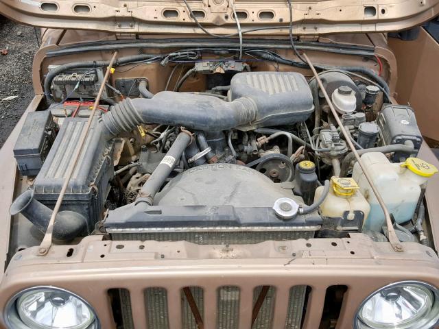 1J4FY29P5XP421531 - 1999 JEEP WRANGLER / BROWN photo 7