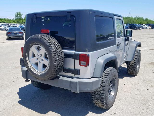 1J4FA241X9L739601 - 2009 JEEP WRANGLER X SILVER photo 4