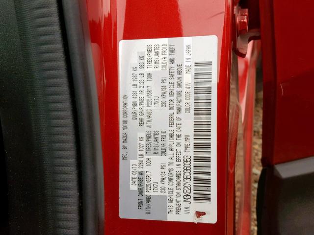 JM3KE2CY3E0360353 - 2014 MAZDA CX-5 TOURI RED photo 10