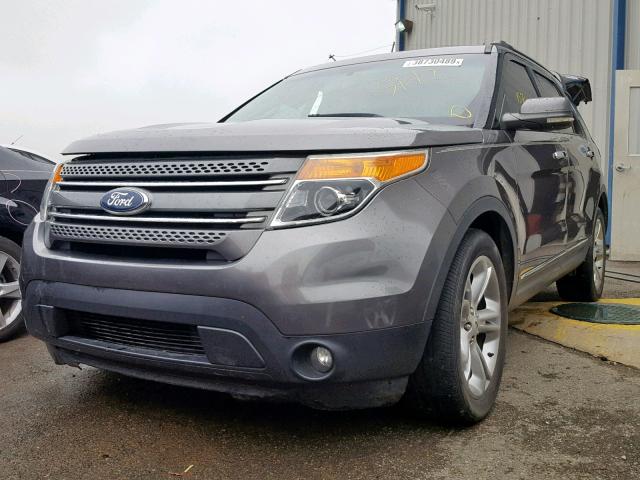 1FMHK7F82CGA48674 - 2012 FORD EXPLORER L GRAY photo 2