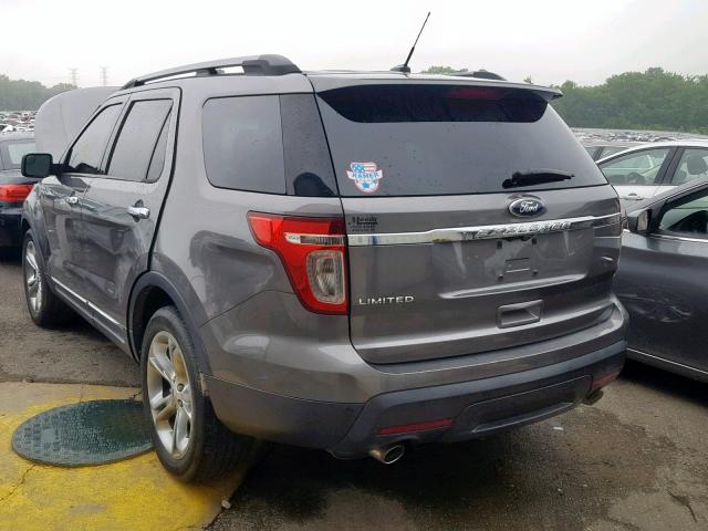 1FMHK7F82CGA48674 - 2012 FORD EXPLORER L GRAY photo 3