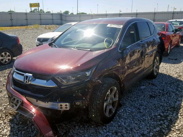 7FARW1H83HE024638 - 2017 HONDA CR-V EXL BURGUNDY photo 2