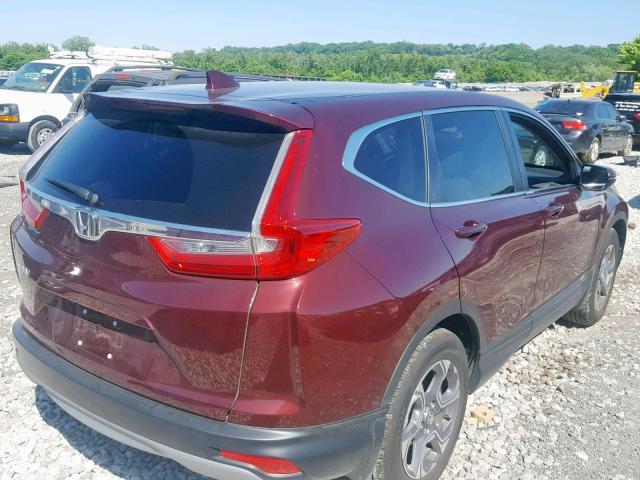 7FARW1H83HE024638 - 2017 HONDA CR-V EXL BURGUNDY photo 4