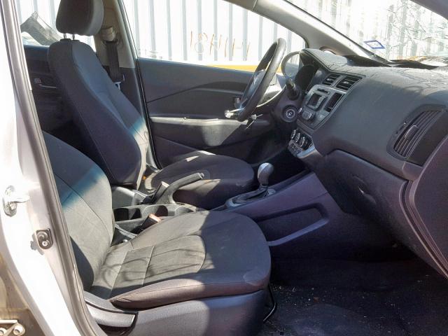 KNADM4A36E6400569 - 2014 KIA RIO LX SILVER photo 5