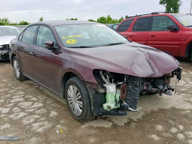 1VWAS7A38EC067240 - 2014 VOLKSWAGEN PASSAT S BURGUNDY photo 1