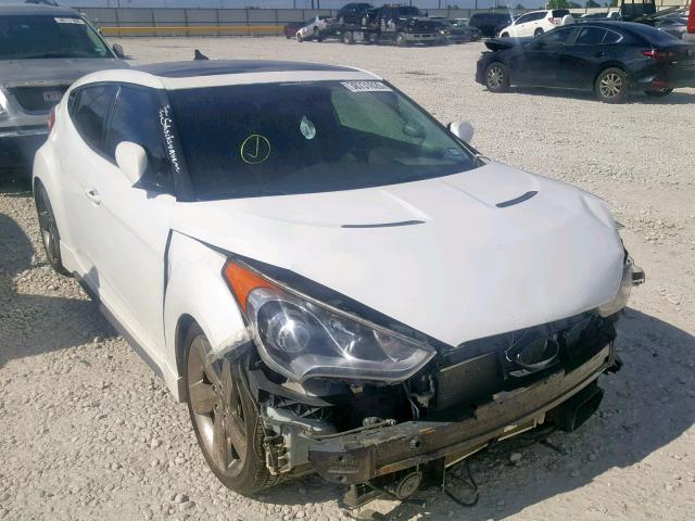 KMHTC6AE4DU105085 - 2013 HYUNDAI VELOSTER T WHITE photo 1