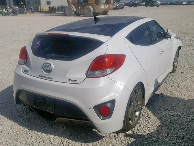 KMHTC6AE4DU105085 - 2013 HYUNDAI VELOSTER T WHITE photo 4