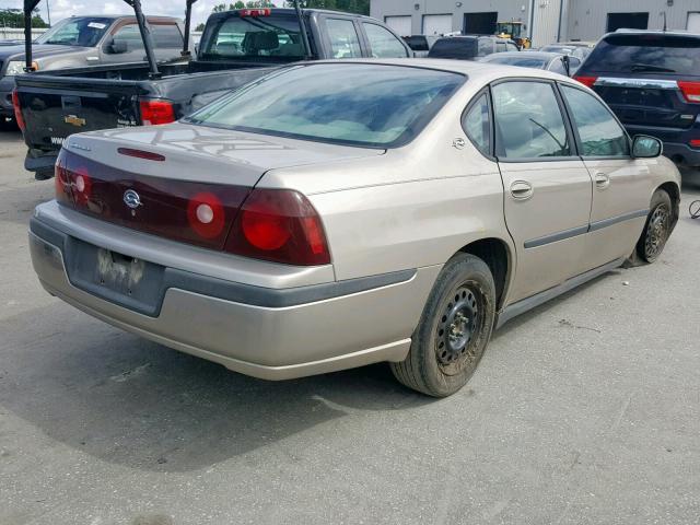 2G1WF52E739432795 - 2003 CHEVROLET IMPALA GOLD photo 4