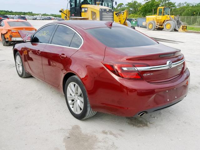 2G4GK5EX9G9164841 - 2016 BUICK REGAL RED photo 3