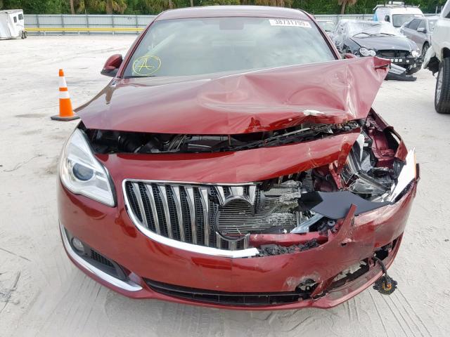 2G4GK5EX9G9164841 - 2016 BUICK REGAL RED photo 9