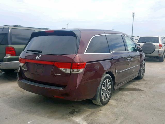 5FNRL5H9XFB033385 - 2015 HONDA ODYSSEY TO BURGUNDY photo 4