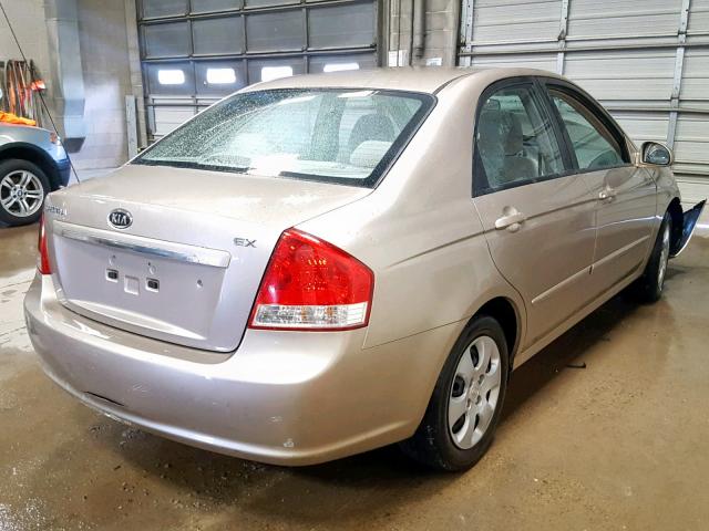 KNAFE121875449220 - 2007 KIA SPECTRA EX TAN photo 4