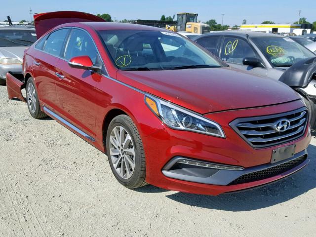 5NPE34AF4FH088876 - 2015 HYUNDAI SONATA SPO RED photo 1