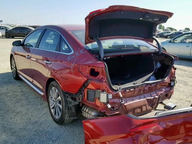 5NPE34AF4FH088876 - 2015 HYUNDAI SONATA SPO RED photo 3