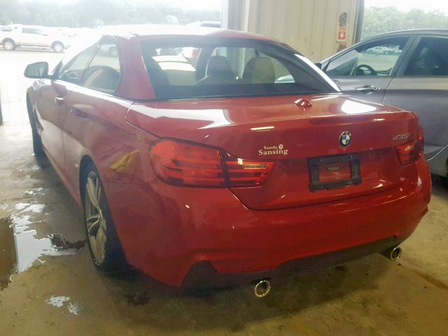 WBA3T3C50EP737336 - 2014 BMW 435 I RED photo 3