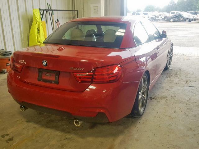 WBA3T3C50EP737336 - 2014 BMW 435 I RED photo 4