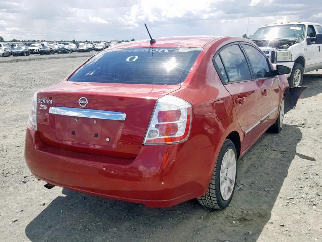 3N1AB6AP6AL704627 - 2010 NISSAN SENTRA 2.0 RED photo 4