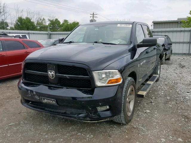 1C6RD7KTXCS248574 - 2012 DODGE RAM 1500 S BLACK photo 2