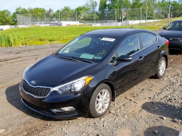 KNAFX4A89E5094419 - 2014 KIA FORTE EX BLACK photo 2