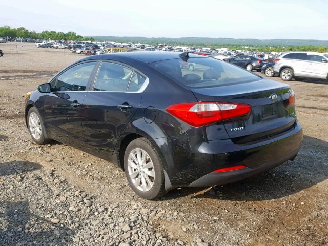 KNAFX4A89E5094419 - 2014 KIA FORTE EX BLACK photo 3