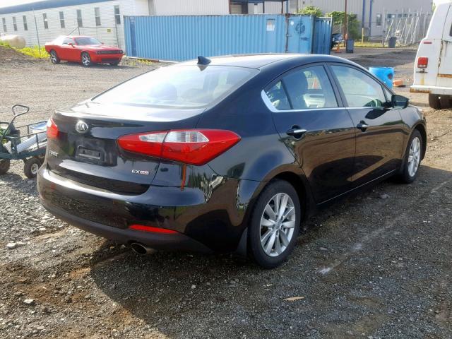 KNAFX4A89E5094419 - 2014 KIA FORTE EX BLACK photo 4