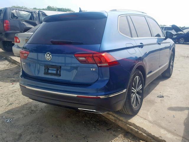 3VV3B7AX3JM084147 - 2018 VOLKSWAGEN TIGUAN SE BLUE photo 4