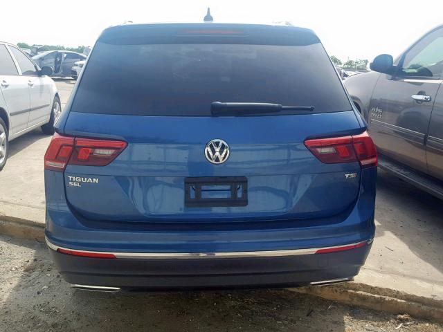 3VV3B7AX3JM084147 - 2018 VOLKSWAGEN TIGUAN SE BLUE photo 9